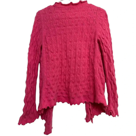 Garnett Hill women’s open front lambswool blend long sleeve cardigan. Size small - Picture 2 of 5